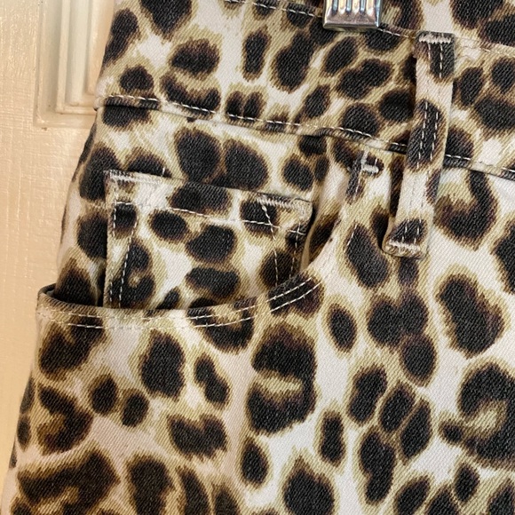 Frame Denim Ali High Rise Cigarette Jeans Leopard Print Size 24 - Picture 5 of 16
